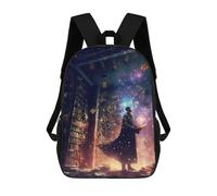 sinyumoney Mochila Escolar Infantil Con Estampado 3D, Bolsos De Viaje Bonitos Magical Library Portal Mochilas Informales Para Exteriores Para Niñas Y Mujeres 17inch