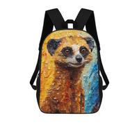 sinyumoney Mochila Escolar Infantil Con Estampado 3D, Bolsos De Viaje Bonitos Meerkat Colorful Mochilas Informales Para Exteriores Para Niñas Y Mujeres 17inch