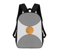 sinyumoney Mochila Escolar Infantil Con Estampado 3D, Bolsos De Viaje Bonitos Metal And Gold Art 07 Mochilas Informales Para Exteriores Para Niñas Y Mujeres 17inch