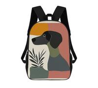 sinyumoney Mochila Escolar Infantil Con Estampado 3D, Bolsos De Viaje Bonitos Minimal Abstract Dog Portrait Mochilas Informales Para Exteriores Para Niñas Y Mujeres 17inch
