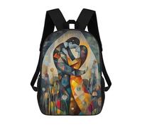 sinyumoney Mochila Escolar Infantil Con Estampado 3D, Bolsos De Viaje Bonitos Modern Cubist Vision of The Kiss Mochilas Informales Para Exteriores Para Niñas Y Mujeres 17inch