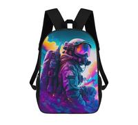 sinyumoney Mochila Escolar Infantil Con Estampado 3D, Bolsos De Viaje Bonitos Neon Astronaut in Space -7 Mochilas Informales Para Exteriores Para Niñas Y Mujeres 17inch