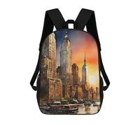 sinyumoney Mochila Escolar Infantil Con Estampado 3D, Bolsos De Viaje Bonitos New York City Art Mochilas Informales Para Exteriores Para Niñas Y Mujeres 17inch