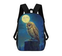 sinyumoney Mochila Escolar Infantil Con Estampado 3D, Bolsos De Viaje Bonitos Owl Under Moonlight Mochilas Informales Para Exteriores Para Niñas Y Mujeres 17inch