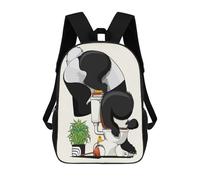 sinyumoney Mochila Escolar Infantil Con Estampado 3D, Bolsos De Viaje Bonitos Panda Bear Drinking Toilet Mochilas Informales Para Exteriores Para Niñas Y Mujeres 17inch
