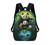 sinyumoney Mochila Escolar Infantil Con Estampado 3D, Bolsos De Viaje Bonitos Panda Earth Day Mochilas Informales Para Exteriores Para Niñas Y Mujeres 17inch