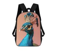 sinyumoney Mochila Escolar Infantil Con Estampado 3D, Bolsos De Viaje Bonitos Peacock King Mochilas Informales Para Exteriores Para Niñas Y Mujeres 17inch