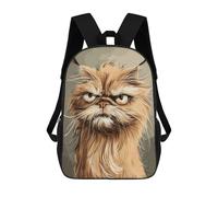 sinyumoney Mochila Escolar Infantil Con Estampado 3D, Bolsos De Viaje Bonitos Persian Cat Caricature Mochilas Informales Para Exteriores Para Niñas Y Mujeres 17inch