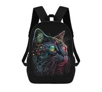 sinyumoney Mochila Escolar Infantil Con Estampado 3D, Bolsos De Viaje Bonitos Retro Abstract Cat Art Mochilas Informales Para Exteriores Para Niñas Y Mujeres 17inch
