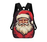 sinyumoney Mochila Escolar Infantil Con Estampado 3D, Bolsos De Viaje Bonitos Santa Claus Christmas Mochilas Informales Para Exteriores Para Niñas Y Mujeres 17inch