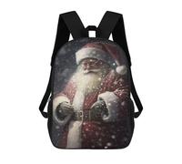 sinyumoney Mochila Escolar Infantil Con Estampado 3D, Bolsos De Viaje Bonitos Santa Claus III Mochilas Informales Para Exteriores Para Niñas Y Mujeres 17inch