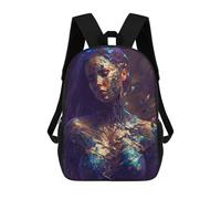 sinyumoney Mochila Escolar Infantil Con Estampado 3D, Bolsos De Viaje Bonitos Shattered Beauty Digital Art Mochilas Informales Para Exteriores Para Niñas Y Mujeres 17inch