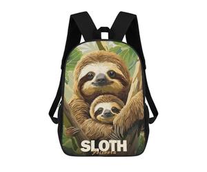 sinyumoney Mochila Escolar Infantil Con Estampado 3D, Bolsos De Viaje Bonitos Sloth Mom And Baby Mochilas Informales Para Exteriores Para Niñas Y Mujeres 17inch