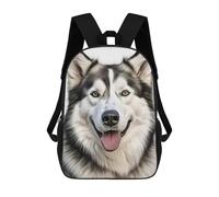 sinyumoney Mochila Escolar Infantil Con Estampado 3D, Bolsos De Viaje Bonitos Smiling Alaskan Malamute Mochilas Informales Para Exteriores Para Niñas Y Mujeres 17inch