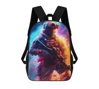 sinyumoney Mochila Escolar Infantil Con Estampado 3D, Bolsos De Viaje Bonitos Space Soldier with Rifle Mochilas Informales Para Exteriores Para Niñas Y Mujeres 17inch