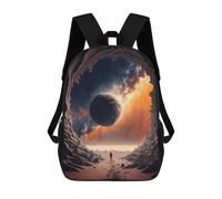 sinyumoney Mochila Escolar Infantil Con Estampado 3D, Bolsos De Viaje Bonitos Space Tunnel to Another World Mochilas Informales Para Exteriores Para Niñas Y Mujeres 17inch