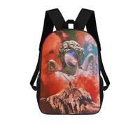 sinyumoney Mochila Escolar Infantil Con Estampado 3D, Bolsos De Viaje Bonitos Statue with Cosmic Eye on Mountain Peak Mochilas Informales Para Exteriores Para Niñas Y Mujeres 17inch