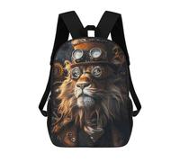 sinyumoney Mochila Escolar Infantil Con Estampado 3D, Bolsos De Viaje Bonitos Steampunk Lion Animal Mochilas Informales Para Exteriores Para Niñas Y Mujeres 17inch