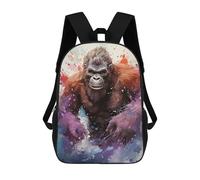 sinyumoney Mochila Escolar Infantil Con Estampado 3D, Bolsos De Viaje Bonitos Sweet Yeti Watercolor Mochilas Informales Para Exteriores Para Niñas Y Mujeres 17inch