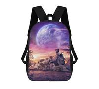 sinyumoney Mochila Escolar Infantil Con Estampado 3D, Bolsos De Viaje Bonitos Train Journey Through Fantasy Land Mochilas Informales Para Exteriores Para Niñas Y Mujeres 17inch
