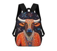 sinyumoney Mochila Escolar Infantil Con Estampado 3D, Bolsos De Viaje Bonitos Tribal Animal 13 Bull Mochilas Informales Para Exteriores Para Niñas Y Mujeres 17inch