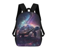 sinyumoney Mochila Escolar Infantil Con Estampado 3D, Bolsos De Viaje Bonitos Turtle in Space Mochilas Informales Para Exteriores Para Niñas Y Mujeres 17inch