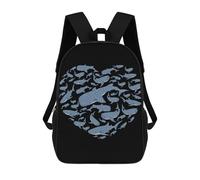 sinyumoney Mochila Escolar Infantil Con Estampado 3D, Bolsos De Viaje Bonitos Underwater Whale Shark Mochilas Informales Para Exteriores Para Niñas Y Mujeres 17inch