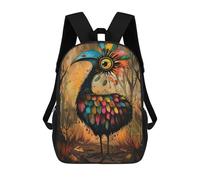 sinyumoney Mochila Escolar Infantil Con Estampado 3D, Bolsos De Viaje Bonitos Vibrant Forest Dodo Mochilas Informales Para Exteriores Para Niñas Y Mujeres 17inch