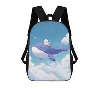 sinyumoney Mochila Escolar Infantil Con Estampado 3D, Bolsos De Viaje Bonitos Whale Bears Sky Adventure Mochilas Informales Para Exteriores Para Niñas Y Mujeres 17inch