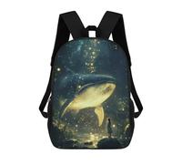 sinyumoney Mochila Escolar Infantil Con Estampado 3D, Bolsos De Viaje Bonitos Whale in The Forest Mochilas Informales Para Exteriores Para Niñas Y Mujeres 17inch