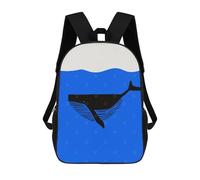 sinyumoney Mochila Escolar Infantil Con Estampado 3D, Bolsos De Viaje Bonitos Whale Silhouette Mochilas Informales Para Exteriores Para Niñas Y Mujeres 17inch