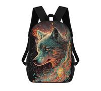 sinyumoney Mochila Escolar Infantil Con Estampado 3D, Bolsos De Viaje Bonitos Wolf Enchanted Forest Mochilas Informales Para Exteriores Para Niñas Y Mujeres 17inch