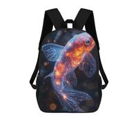 sinyumoney Mochila Escolar Infantil Cosmic Goldfish Mochila Escolar Infantil De Moda Informal Mochilas De Viaje Con Estampado 3D Divertidas Y Geniales Bolsas Para Libros 17inch