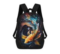 sinyumoney Mochila Escolar Infantil Cosmic Koi 8 Mochila Escolar Infantil De Moda Informal Mochilas De Viaje Con Estampado 3D Divertidas Y Geniales Bolsas Para Libros 17inch