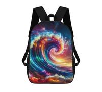 sinyumoney Mochila Escolar Infantil Cosmic Swirl Painting-1 Mochila Infantil Estampada Mochila De Viaje Para Niños Y Niñas Mochila Escolar 17inch