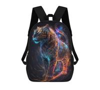 sinyumoney Mochila Escolar Infantil Cosmic Tiger Artwork Mochila Escolar Infantil De Moda Informal Mochilas De Viaje Con Estampado 3D Divertidas Y Geniales Bolsas Para Libros 17inch