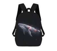 sinyumoney Mochila Escolar Infantil Cosmic Whale in Starry Space Mochila Escolar Infantil De Moda Informal Mochilas De Viaje Con Estampado 3D Divertidas Y Geniales Bolsas Para Libros 17inch