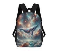 sinyumoney Mochila Escolar Infantil Cosmic Whale Mochila Escolar Infantil De Moda Informal Mochilas De Viaje Con Estampado 3D Divertidas Y Geniales Bolsas Para Libros 17inch