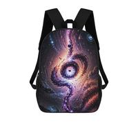 sinyumoney Mochila Escolar Infantil Cosmic Yin-Yang Swirl Mochila Infantil Estampada Mochila De Viaje Para Niños Y Niñas Mochila Escolar 17inch