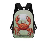 sinyumoney Mochila Escolar Infantil Crab with Toilet Paper Painting Mochila De Moda Para Adolescentes Mochila Informal Para Niño Y Niña Mochila Escolar Para Adolescentes Mochila Impresa En 3D 17inch