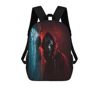 sinyumoney Mochila Escolar Infantil Creepy Hooded Figure in Dark Room Mochila Infantil Estampada Mochila De Viaje Para Niños Y Niñas Mochila Escolar 17inch