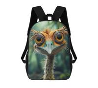 sinyumoney Mochila Escolar Infantil Cute Cartoon Ostrich Mochila Escolar Infantil De Moda Informal Mochilas De Viaje Con Estampado 3D Divertidas Y Geniales Bolsas Para Libros 17inch