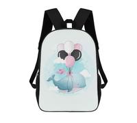 sinyumoney Mochila Escolar Infantil Cute Whale Flying Mochila Escolar Infantil De Moda Informal Mochilas De Viaje Con Estampado 3D Divertidas Y Geniales Bolsas Para Libros 17inch