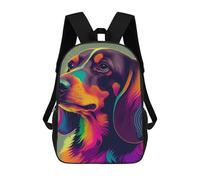 sinyumoney Mochila Escolar Infantil Dachshund Colorful Dog Mochila Infantil Estampada Mochila De Viaje Para Niños Y Niñas Mochila Escolar 17inch