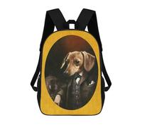 sinyumoney Mochila Escolar Infantil Dachshund Gentleman On Gold Mochila Escolar Infantil De Moda Informal Mochilas De Viaje Con Estampado 3D Divertidas Y Geniales Bolsas Para Libros 17inch