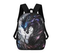 sinyumoney Mochila Escolar Infantil Dark Dragon with Cosmic Details Mochila Infantil Estampada Mochila De Viaje Para Niños Y Niñas Mochila Escolar 17inch