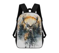 sinyumoney Mochila Escolar Infantil Deer Watercolor Mochila De Moda Para Adolescentes Mochila Informal Para Niño Y Niña Mochila Escolar Para Adolescentes Mochila Impresa En 3D 17inch