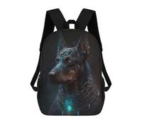 sinyumoney Mochila Escolar Infantil Doberman Pinscher Dog Mochila Escolar Infantil De Moda Informal Mochilas De Viaje Con Estampado 3D Divertidas Y Geniales Bolsas Para Libros 17inch