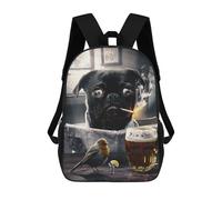 sinyumoney Mochila Escolar Infantil Dog Smoking And Drinking Mochila Infantil Estampada Mochila De Viaje Para Niños Y Niñas Mochila Escolar 17inch