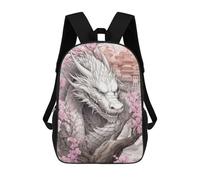 sinyumoney Mochila Escolar Infantil Dragon Amidst Cherry Blossoms -1 Mochila Escolar Infantil De Moda Informal Mochilas De Viaje Con Estampado 3D Divertidas Y Geniales Bolsas Para Libros 17inch